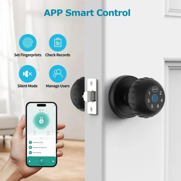 Easy to Install Smart Lock with Fingerprint and Lock App