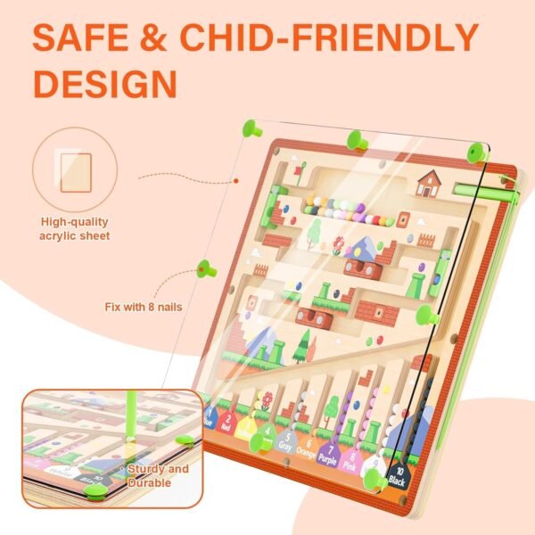 Magnetic Maze Puzzle Toy for Toddlers – Early Learning Logic & Concentration Game for Ages 2-4 | Boost Focus, Logic, Fine Motor & Writing Prep Toy