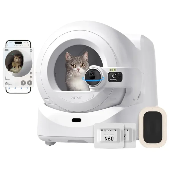 AI-Powered Super Luxury Pro 2025 Self-Cleaning & Health Monitoring Cat Litter with Facial Recognition & Poop Monitor