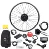 Electric Bike Conversion Kit Front Wheel Motor 350W | 36V Hub Motor 26" Bicycle LCD Display Controller | PAS Brake Lever